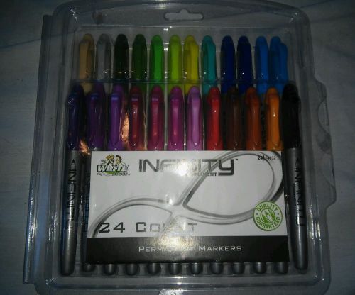 New Infinity 24 Count  Permanent Markers Multi color Art