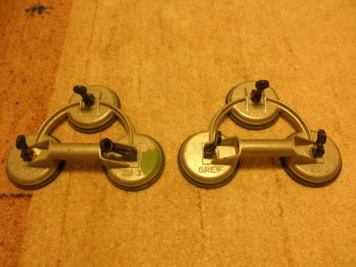 Tripple suction cup vacuum glass / sheet metal lifter (pair)  Made in Germany