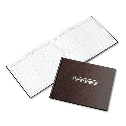 Visitor Register Book, Red Hardcover, 112 Pages, 8 1/2 x 11 1/2
