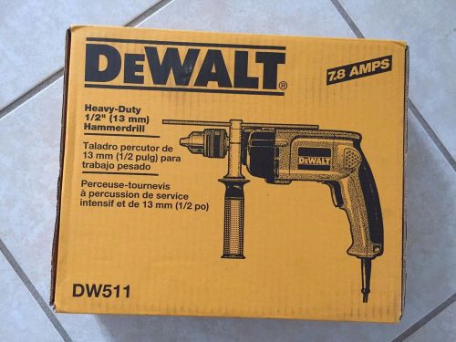 Dewalt heavy duty 1/2&#034; hammerdrill has cord 7.8amps DW511 NEW IN BOX