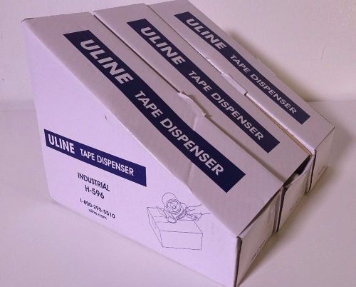 Lot of (3) NEW ULINE H 596 Industrial 3&#034; Side Load Tape Gun Dispenser H596 H-596