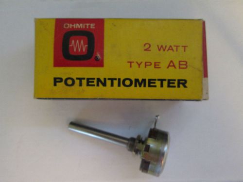 OHMITE 2 Watt TYPE AB Potentiometer Type U-Linear 5,000 Ohms, CU-5021