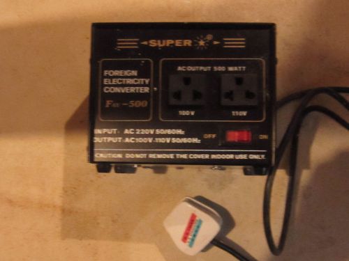 Super Star - Heavy Duty Fav-500 Watt / AC 220V Foreign Electricity Converter