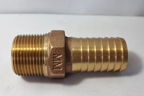 Merrill Brass 1&#034; Male Adapter Hex Shoulder Threaded RBMA100