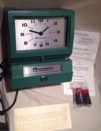 Acroprint Tme Recorder - model 125QR4 - Time Clock Heavy Duty.Vintage.see Detail