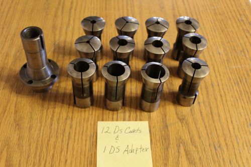 12 ds collets and 1 ds adapter bore for sale