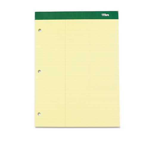 Tops double docket pad, extra stiff back, 8.5 x 11 3/4, canary, 100 sheets for sale
