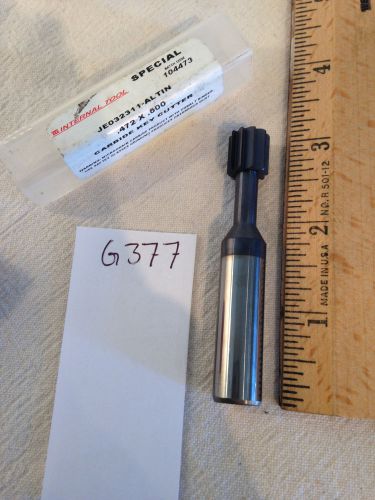 1 NEW INTERNAL TOOL .472&#034; DIAMETER CARBIDE KEY CUTTER. .030 RAD&#039;S. COATED (G377)