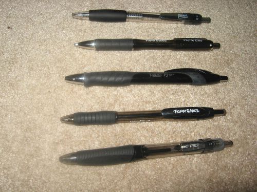 Lot of 5 Assorted Ball Point Pens  NEW