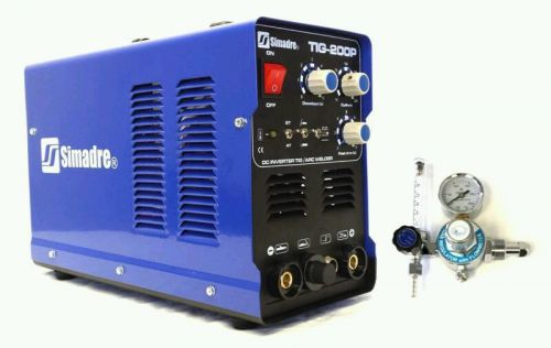 SIMADRE 200A TIG200P TIG/MMA/PULSE DC INVERTER WELDING MACHINE w ARGON REG