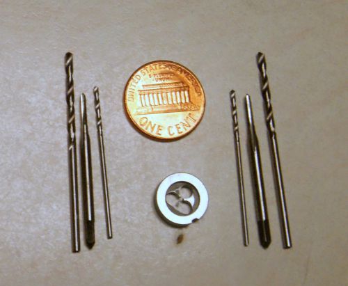 Usa shipping - 7 pc m1.4 taps and die set with 1.1mm and 1.6mm drills miniature for sale