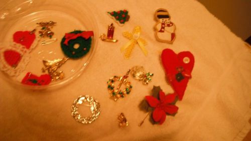 handmade christmas pins/decors