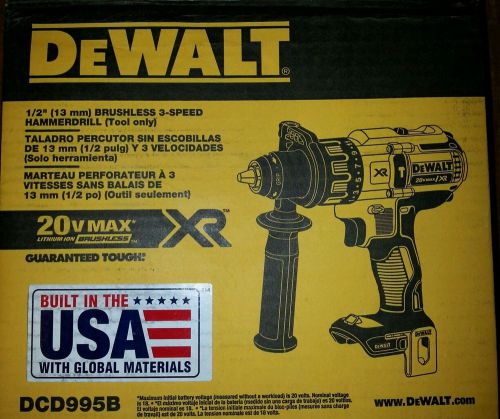 New DeWalt DCD995 20V XR Brushless Hammer Drill, 1 DCB200 Li-ion Battery 20 Volt