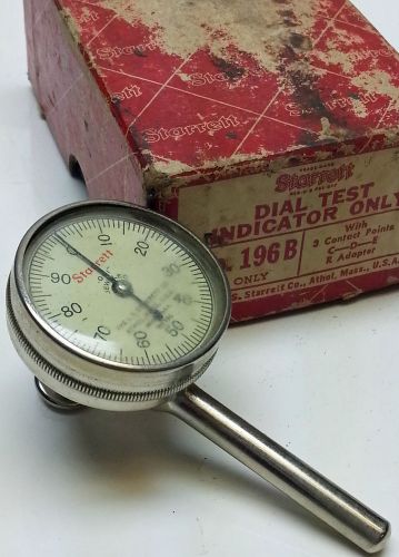 Starrett 196B back plunger dial test indicator no additional components included