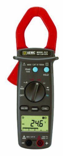 AEMC 512 Clamp-On Meter  4000 Ohms Resistance  750V AC  1000V DC RMS Voltage  10