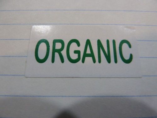 ORGANIC stickers 1.5&#034; x .75 inch food preparations farmers market - 20 labels