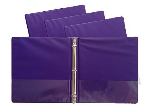 Purple Vinyl Standard 3-Ring Binders, 1-Inch, for 8.5&#034; x 11&#034; Sheets, pack of 12