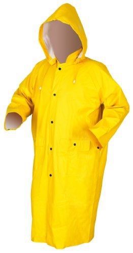 Mcr safety 600cl 49-inch commodore pvc/non-woven polyester/nylon rain coat with for sale