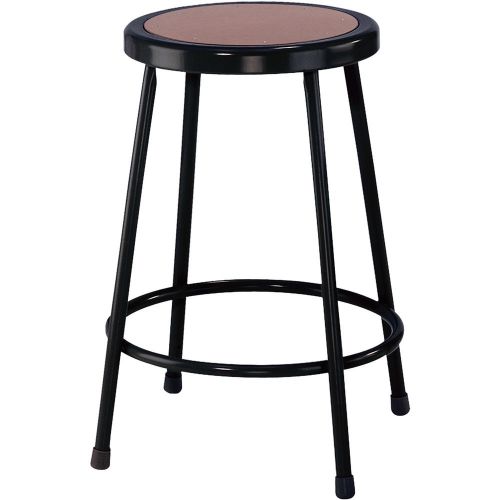 National Public Seating Steel Stool - 24inH, Black, #6224-10