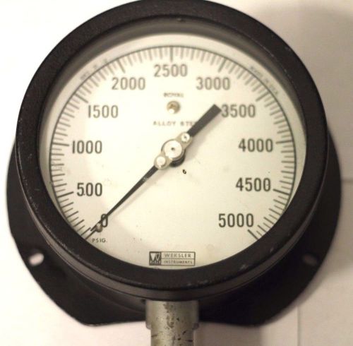 Weksler gauge 0-5000 psi aa3 45-0/5000, g15-100, 50lb.subd. royal alloy for sale