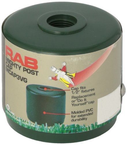 Rab lighting mcap3vg mighty post cap for 3&#034; pipe, 2-7/8&#034; od, verde green for sale