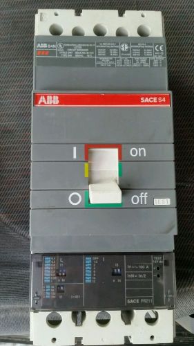 ABB SACE S4 S4N 3 pole 600v 250 amp circuit breaker