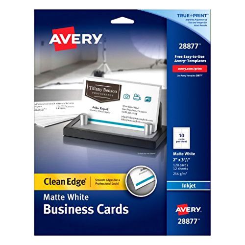 Avery Two-Side Printable Clean Edge Business Cards for Inkjet Printers White New