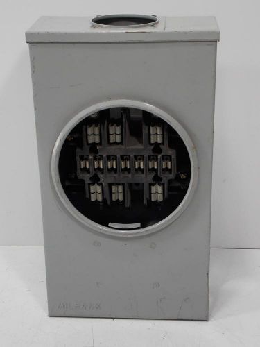 Good used milbank 20 amp instrument transformer 13 pin enclosure meter socket for sale