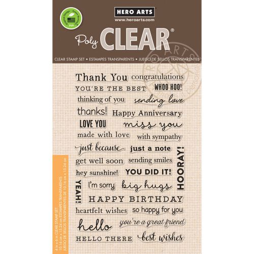 &#034;Hero Arts Clear Stamps 4&#034;&#034;X6&#034;&#034;-Many Everyday Messages&#034;