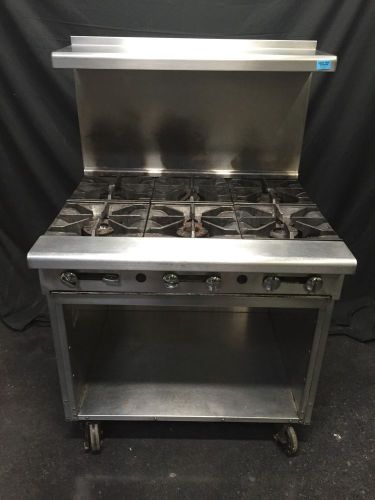 Imperial Commercial 36&#034; 6 Burner Range WITHOUT Oven Excellent Condition