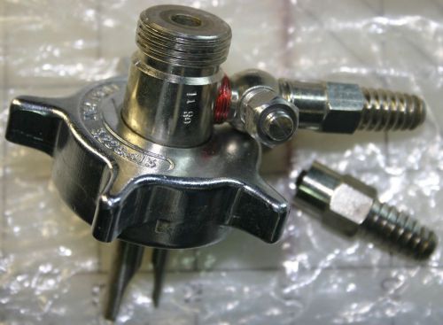 Hoff-stevens stainless twin probe homebrew &amp; draft keg coupler + spare co2 valve for sale