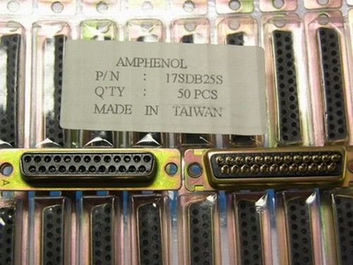 50 Amphenol 17SDB25S (DB-25S) 25Pos D-Sub Connectors