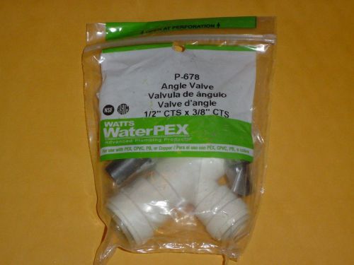 WATTS WATERPEX ANGLE VALVE  P-678 1/2&#034; CTS X 3/8&#034; CTS P-678