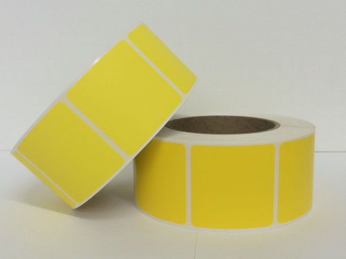 1000 2x2 blank yellow thermal transfer labels stickers for sale