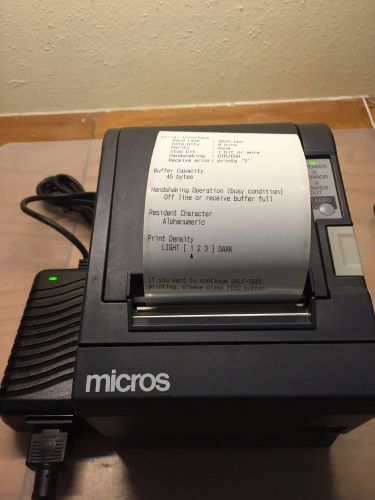 Epson TM-T88II Thermal Receipt Printer, Micros IDN Interface, Dark Grey