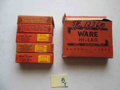 50 NEW IN BOX WARE HI-LAG RENEWAL FUSE LINKS 82-100 100 AMP 0-250 VOLT (191-2)