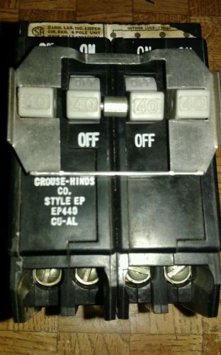 Crouse Hinds 40 amp quad
