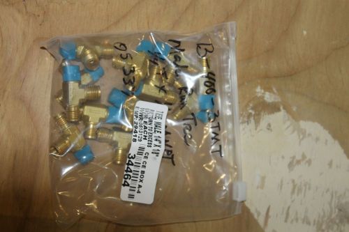 Lot of (13) new swagelok brass tee fittings b-400-3tmt for sale