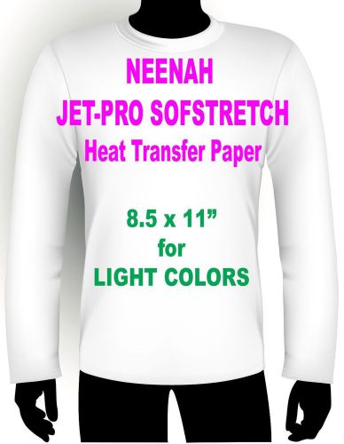 INKJET IRON ON HEAT TRANSFER PAPER NEENAH JETPRO SOFSTRETCH 8.5 X 11&#034; - 150 PK