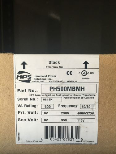 Ph500mbmh hammond transformer for sale