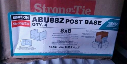 4 Pack Simpson Strong Tie ABU88 8x8 Standoff Post Base