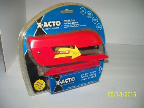 new red office stapler x-acto redline BONUS pack staple remover + 5000 staples