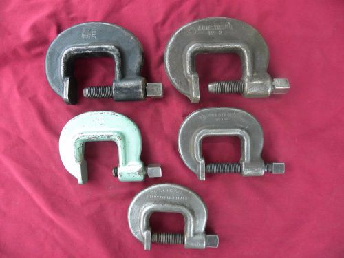 Lot of 5 Vintage Armstrong &amp; Williams Heavy Service Welders Clamps