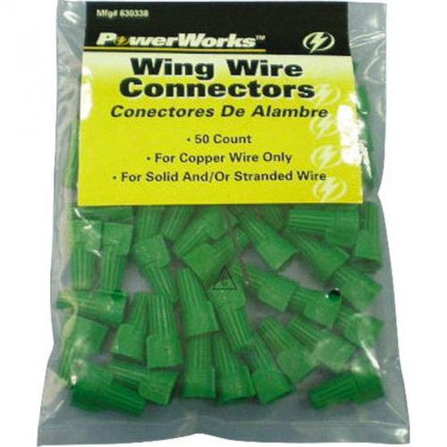 Wing-type ground wire connector green 50/box national brand alternative 630338 for sale
