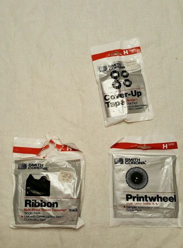 Smith Corona H59295 printwheel &amp; Coverup tape unopened Ribbon Multistrike opened