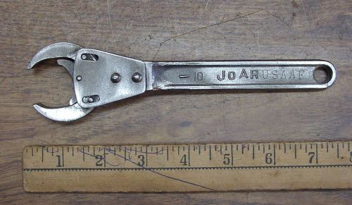Old Used Tools,Joar 10 Conduit Wrench,7-1/8&#034;,Signed USA A.F.,Military Issue ?