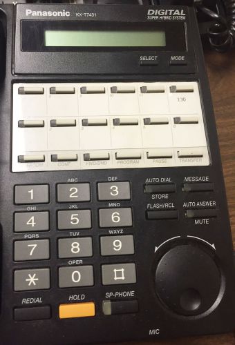 Panasonic KX-T7431 Digital Super Hybrid Digital Phone (black)