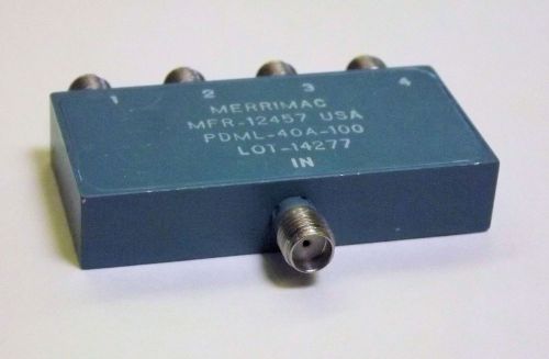 Merrimac PDML-40A-100 4-Way Power Divider 10 - 200 MHz