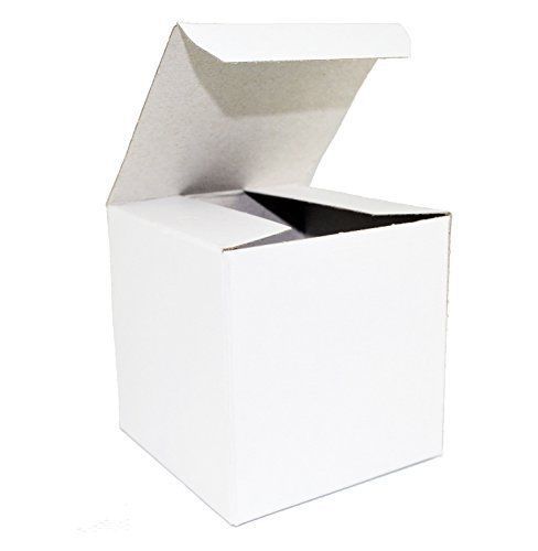 White Wedding Favor Candy Gift Boxes 3x3x3&#034; - 25 Boxes