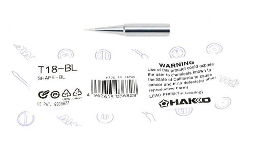 Hakko t18-bl conical solder tip for 926-12 936-12 fx888 fx888d [pzl] for sale